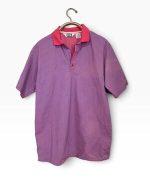 ViNTaGe Generation One Pink & Blue Striped Shirt Surfer L